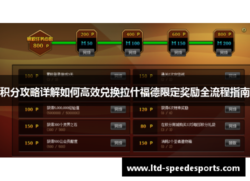 积分攻略详解如何高效兑换拉什福德限定奖励全流程指南